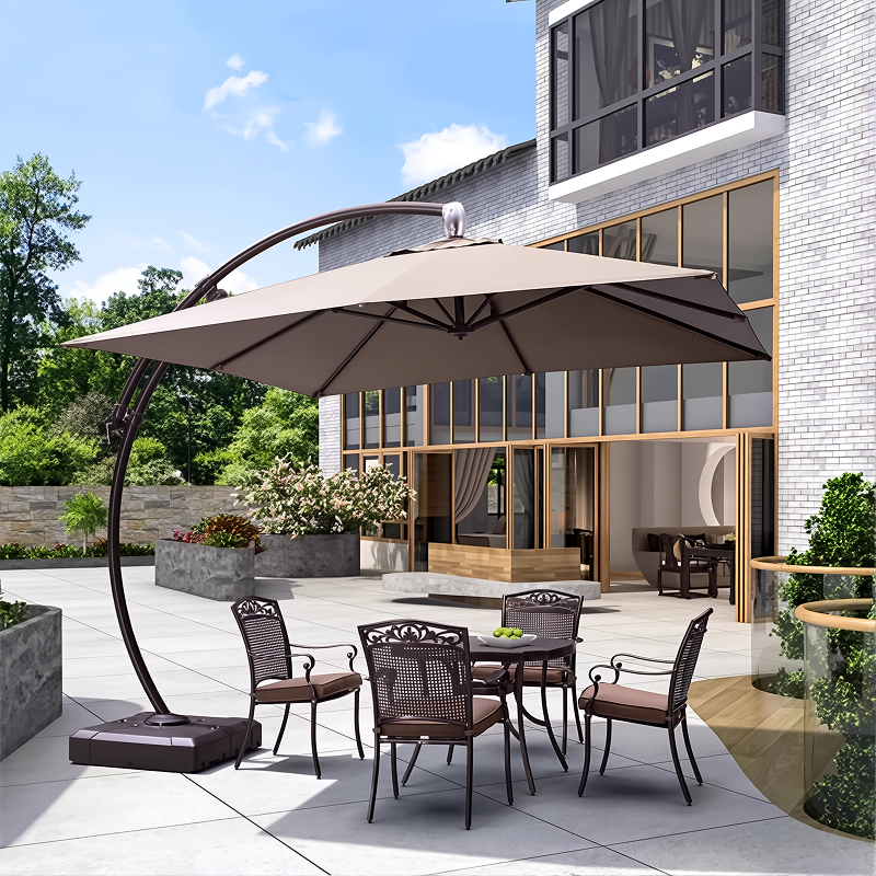 ZIYE Sunshade Umbrella | Wind-resistant Base, 304 Stainless Steel, Hanging Umbrella,  Easy To Store, Movable, Stable , Suitable for Parties, Camping, Courtyard Shading, Pool Sun Protection