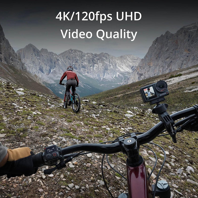 DJI Osmo Action 4 Ultimate Combo | 4K/120fps Waterproof Action Camera with 1/1.3" Sensor, 155º Ultra-Wide, D-Log M 10-Bit Color, Low-Light Imaging, 160 Min Battery