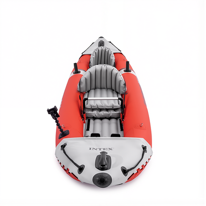 INTEX Single/double Inflatable Kayak | Sunproof, Frost-resistant, Suitable for Outdoor Fishing and Emergency Rescue, Super-thick, 151.18 * 37.01 * 18.11 Inches