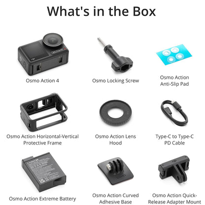 DJI Osmo Action 4 Ultimate Combo | 4K/120fps Waterproof Action Camera with 1/1.3" Sensor, 155º Ultra-Wide, D-Log M 10-Bit Color, Low-Light Imaging, 160 Min Battery