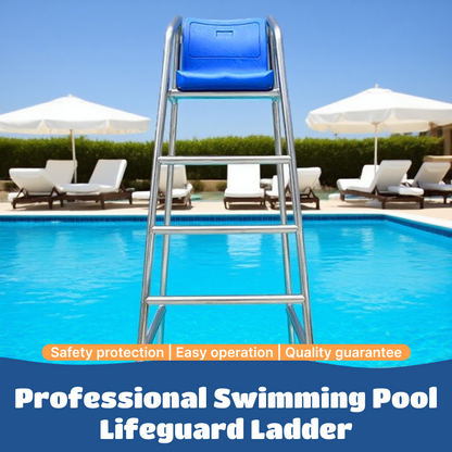 Professional Swimming Pool Lifeguard Ladder | Stainless Steel, Lifeguard Chair, Water Rescue Equipment, for Pool Safety