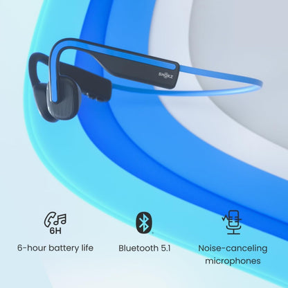 SHOKZ OpenMove Open-Ear Bluetooth Sport Headphones | Bone Conduction Wireless Earphones | IPX5 Sweatproof | Lightweight & Secure Fit | 6h Battery Life