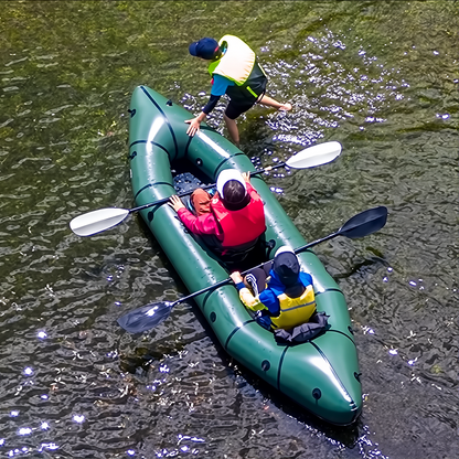 MRS Inflatable Kayak | Big Marlin, Portable and Foldable, Adventure, Fishing, Ultra-light TPU Composite Material, Single Person, Multi-Person, 140.94 * 39.76 Inches, Family, Pet, Travel