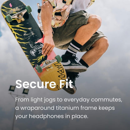 SHOKZ OpenMove Open-Ear Bluetooth Sport Headphones | Bone Conduction Wireless Earphones | IPX5 Sweatproof | Lightweight & Secure Fit | 6h Battery Life