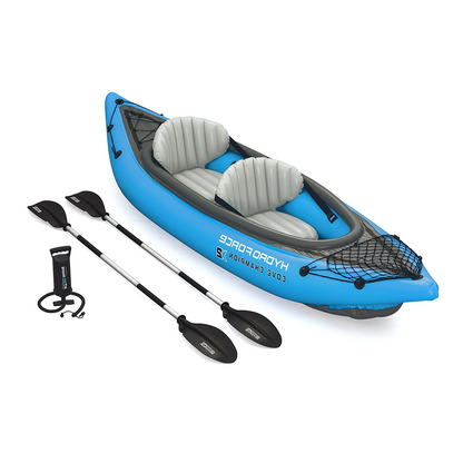 Bestway Inflatable Kayak | Single/Double Canoe, 108.27 * 31.89 * 17.32 Inches / 130.31 * 34.65 * 17.72 Inches, Thickened, Waterproof, Portable and Foldable, Water Sports Fishing Equipment, Outdoor Family Entertainment