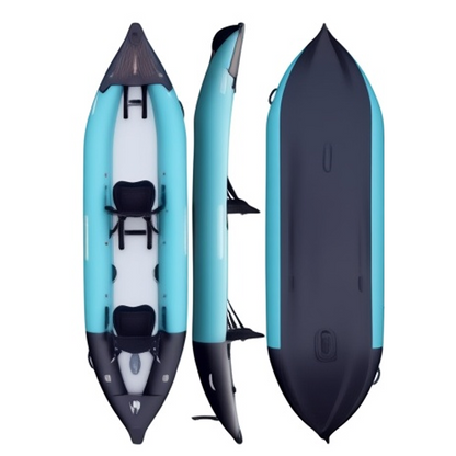 Double-person Inflatable Kayak | Durable, Shock-resistant, Wear-resistant, Thickened, Safe and Stable, Suitable for Fishing  and Outdoor Water Activities,  Rescue Equipment.