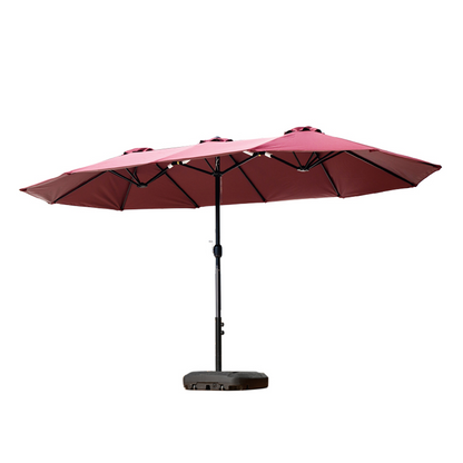 Sunshade Umbrella | High Shading Area, Cast Iron Frame, Rectangular Sunshade Umbrella, Roman Umbrella, Water-filled Base, Suitable for Gardens, Courtyards, Swimming Pools, Coffee Shops