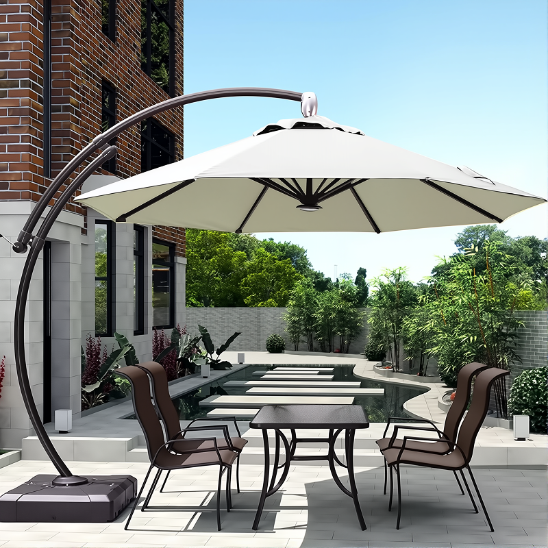 ZIYE Sunshade Umbrella | Wind-resistant Base, 304 Stainless Steel, Hanging Umbrella,  Easy To Store, Movable, Stable , Suitable for Parties, Camping, Courtyard Shading, Pool Sun Protection