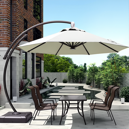 ZIYE Sunshade Umbrella | Wind-resistant Base, 304 Stainless Steel, Hanging Umbrella,  Easy To Store, Movable, Stable , Suitable for Parties, Camping, Courtyard Shading, Pool Sun Protection