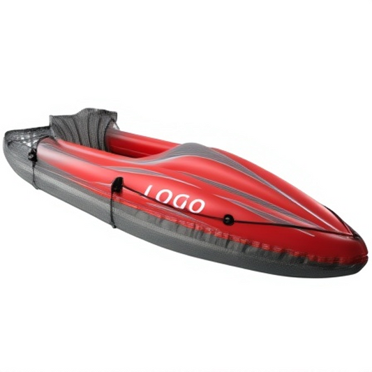 Single-person Inflatable Kayak | Durable, Shock-resistant, Wear-resistant, Thickened, Safe and Stable, Suitable for Fishing Use, Applicable for Outdoor Water Activities, and Can Also Be Used As A Rescue Equipment--Red